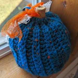Handmade knit pumpkin